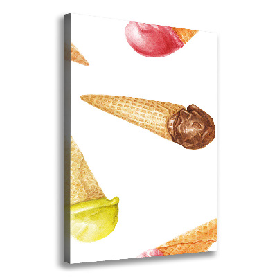 Wandbild vertikales Eiscreme in einer Waffeltüte