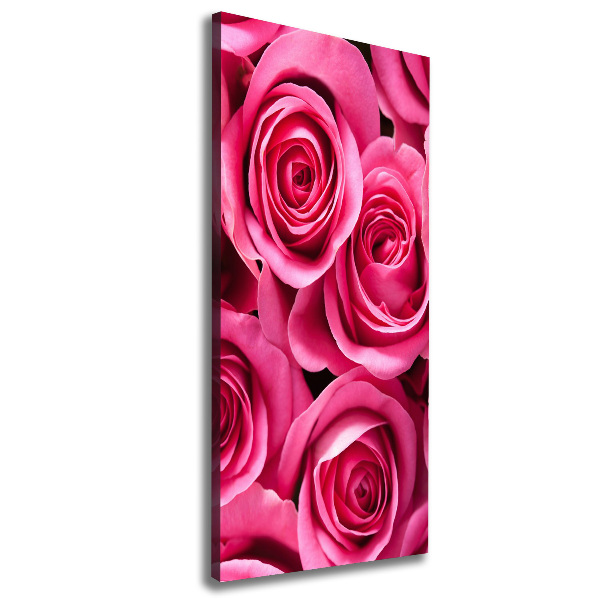 Wandbild vertikales Rosa Rosen