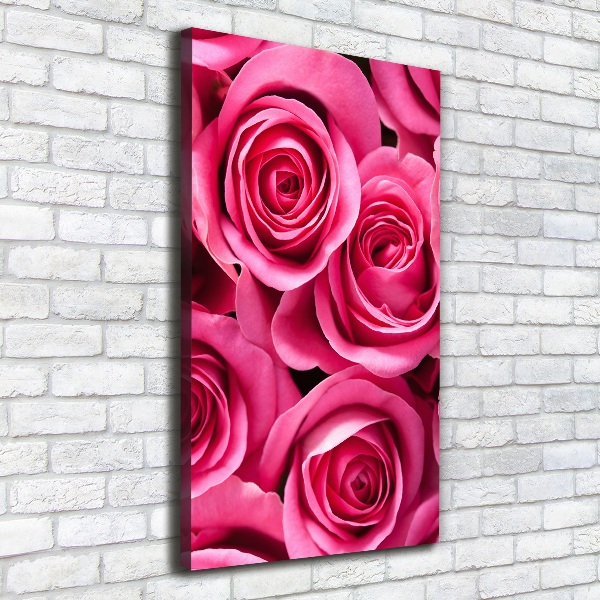 Wandbild vertikales Rosa Rosen