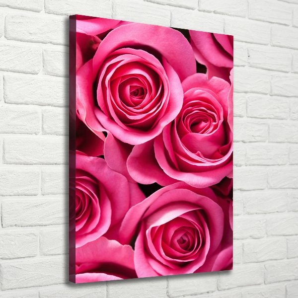 Wandbild vertikales Rosa Rosen