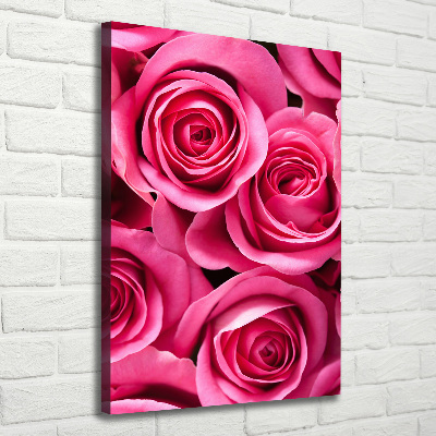 Wandbild vertikales Rosa Rosen