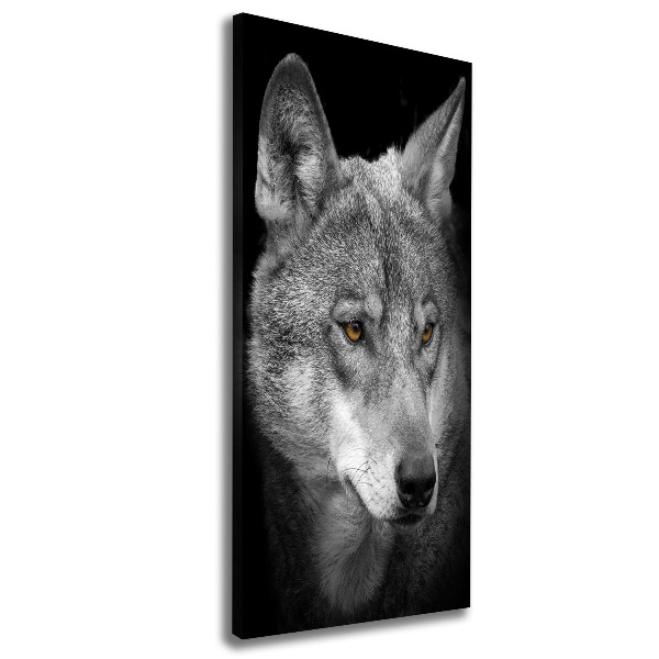 Foto leinwand vertikales Porträt eines Wolfes
