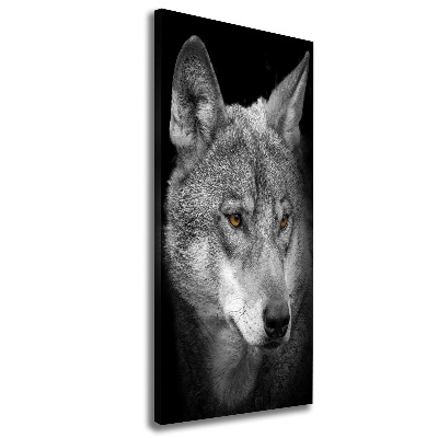 Foto leinwand vertikales Porträt eines Wolfes