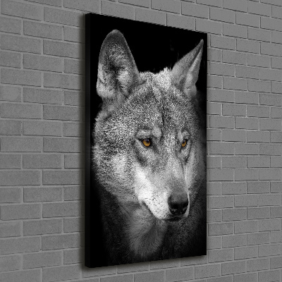Foto leinwand vertikales Porträt eines Wolfes