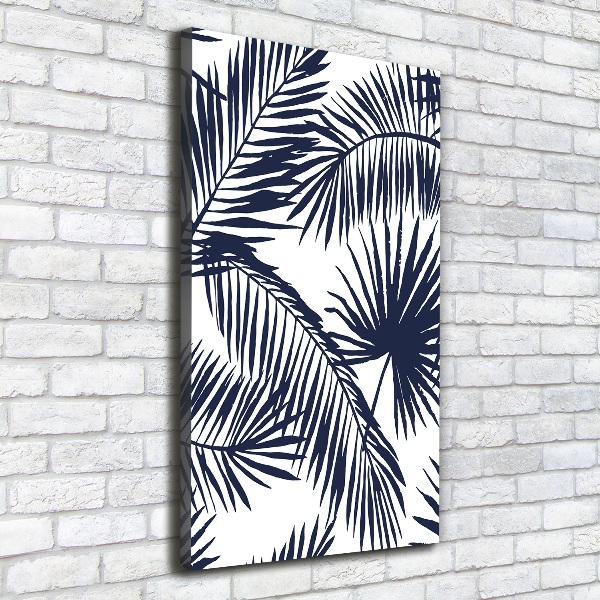 Wandbild vertikales Palmenblätter