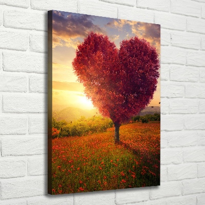 Foto auf leinwand vertikales Herzbaum