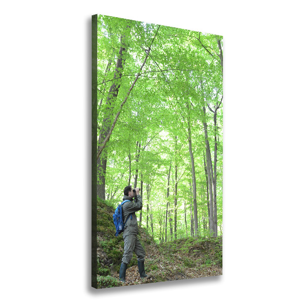 Foto leinwand vertikales Ornithologe