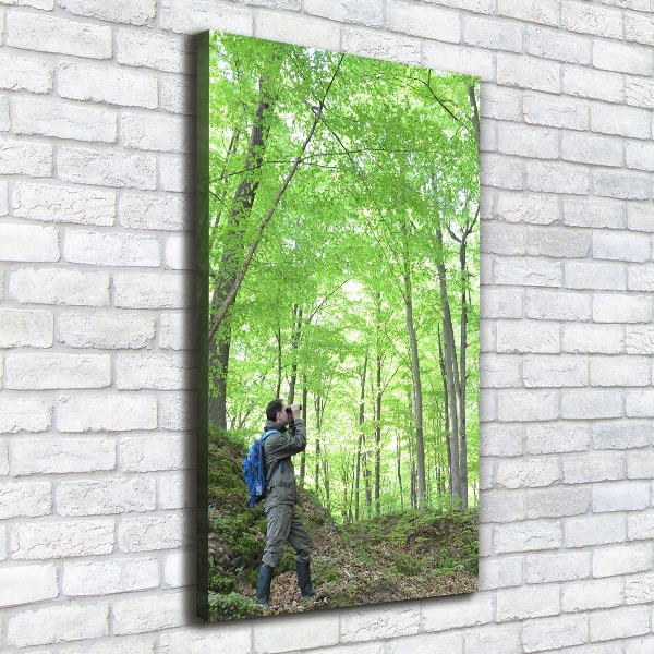 Foto leinwand vertikales Ornithologe