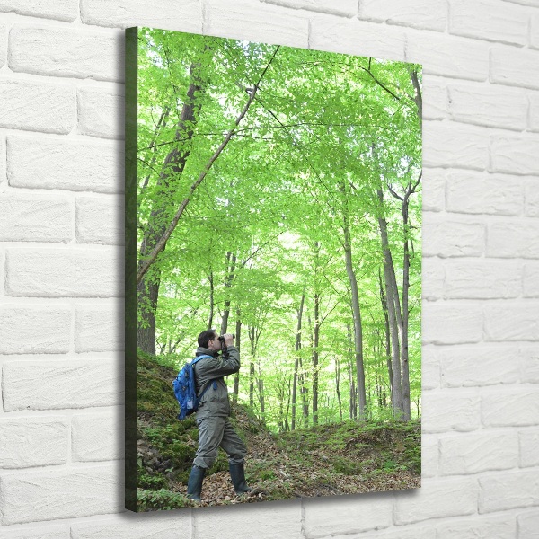 Foto leinwand vertikales Ornithologe