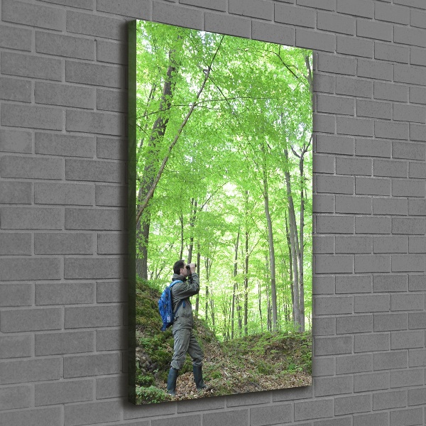 Foto leinwand vertikales Ornithologe