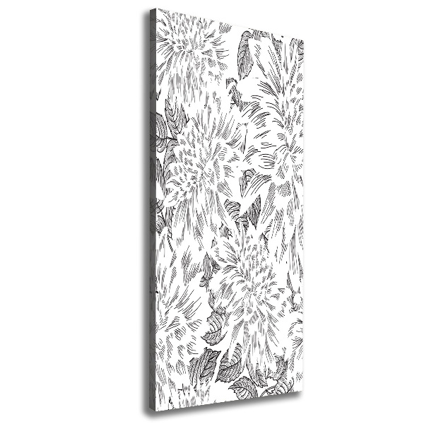 Wandbild vertikales Pfingstrosen