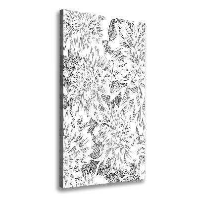 Wandbild vertikales Pfingstrosen