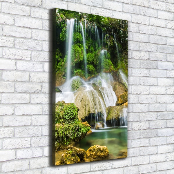 Foto auf leinwand vertikales Wasserfall im Dschungel
