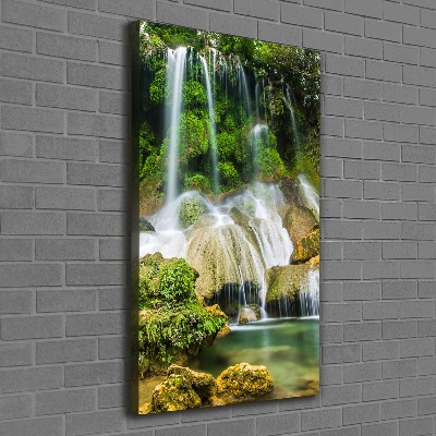 Foto auf leinwand vertikales Wasserfall im Dschungel