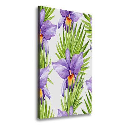 Foto leinwand vertikales Orchideen und Palmen