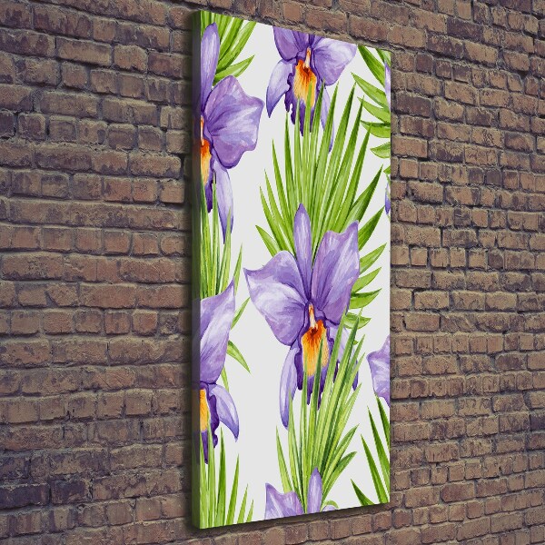 Foto leinwand vertikales Orchideen und Palmen