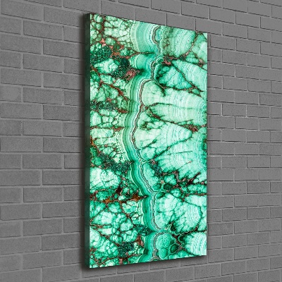 Foto leinwand vertikales Malachittextur