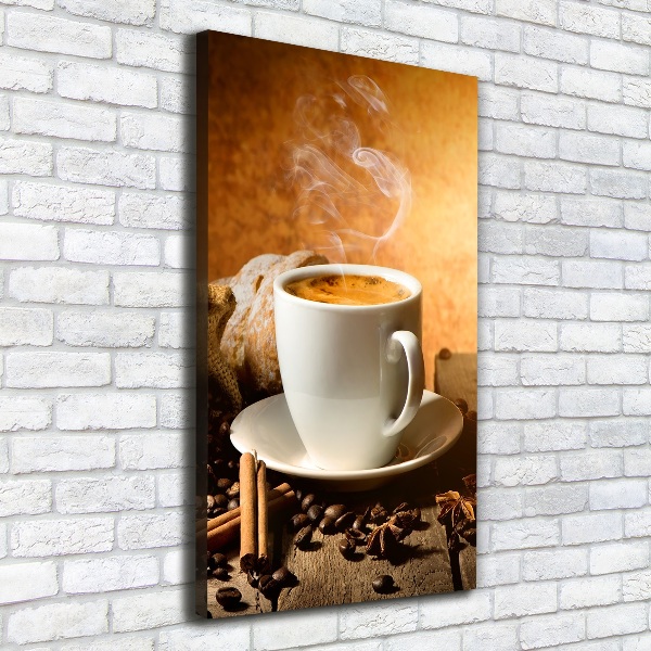 Wandbild vertikales Eine Tasse Kaffee