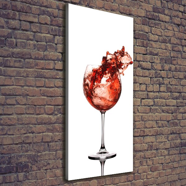 Foto leinwand vertikales Ein Glas Wein