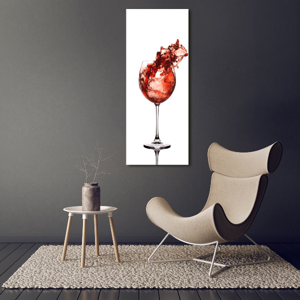Foto leinwand vertikales Ein Glas Wein