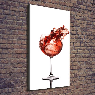 Foto leinwand vertikales Ein Glas Wein