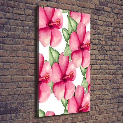 Wandbild vertikales Tropische Blumen
