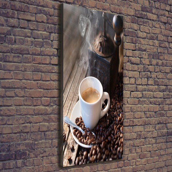 Foto auf leinwand vertikales Eine Tasse Kaffee