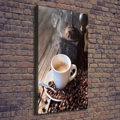 Foto auf leinwand vertikales Eine Tasse Kaffee