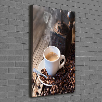 Foto auf leinwand vertikales Eine Tasse Kaffee