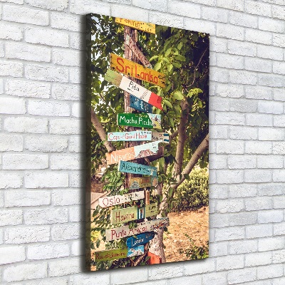 Wandbild vertikales Wegweiser