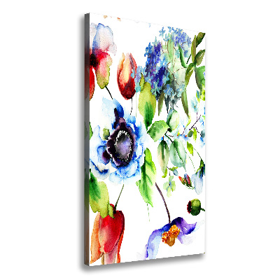 Wandbild vertikales Wildblumen
