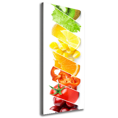 Foto leinwand vertikales Gemüse und Obst
