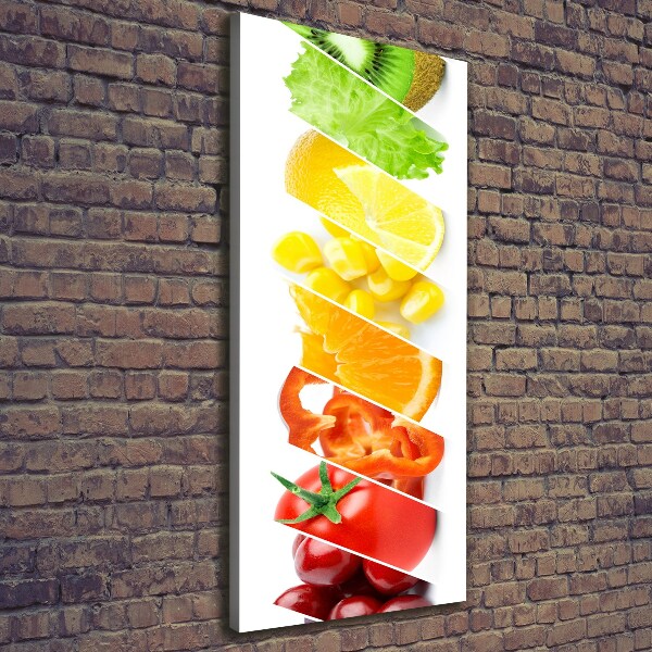 Foto leinwand vertikales Gemüse und Obst