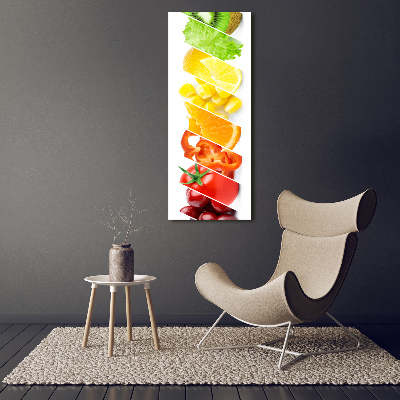 Foto leinwand vertikales Gemüse und Obst