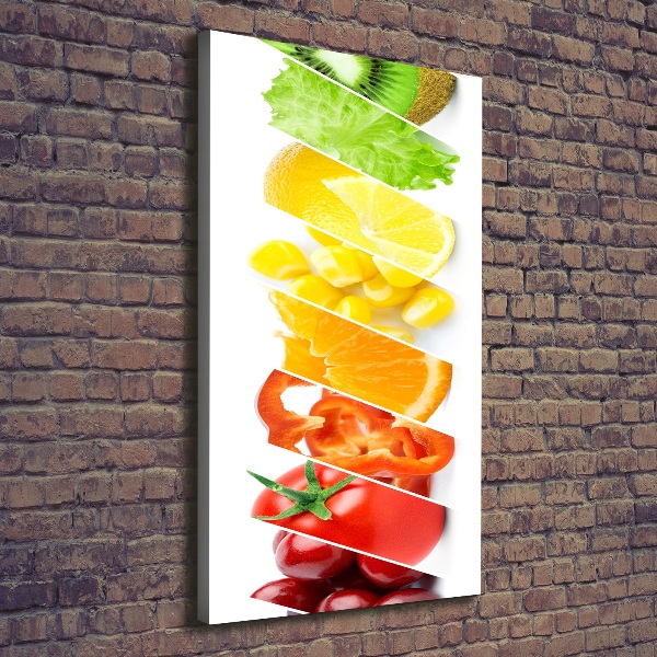 Foto leinwand vertikales Gemüse und Obst