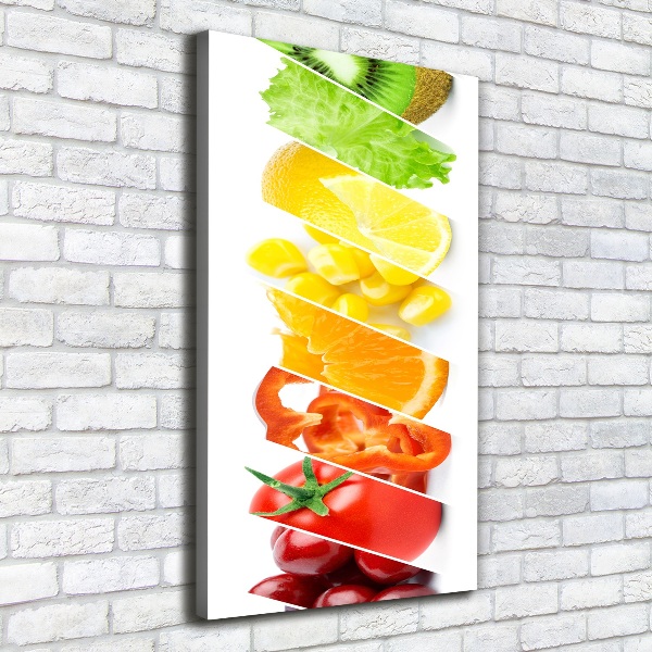 Foto leinwand vertikales Gemüse und Obst