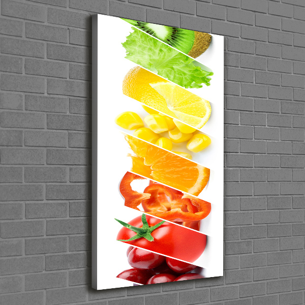 Foto leinwand vertikales Gemüse und Obst