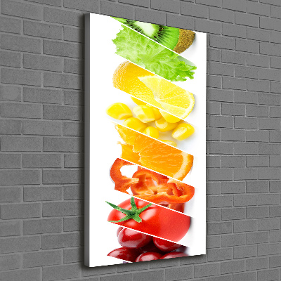 Foto leinwand vertikales Gemüse und Obst