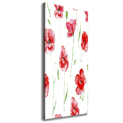 Foto auf leinwand vertikales Mohnblumen