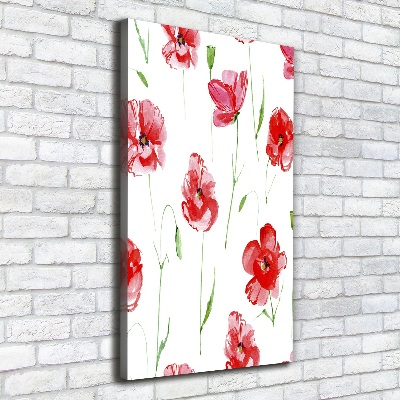 Foto auf leinwand vertikales Mohnblumen