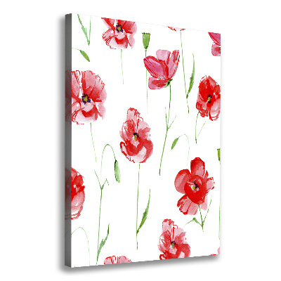 Foto auf leinwand vertikales Mohnblumen
