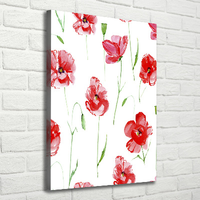 Foto auf leinwand vertikales Mohnblumen