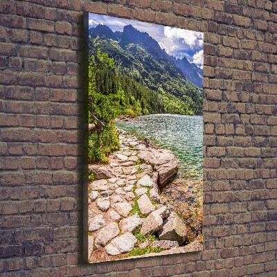 Foto leinwand vertikales Das Meeresauge der Tatra-Berge