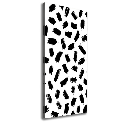 Foto leinwand vertikales Schwarze und weiße Flecken