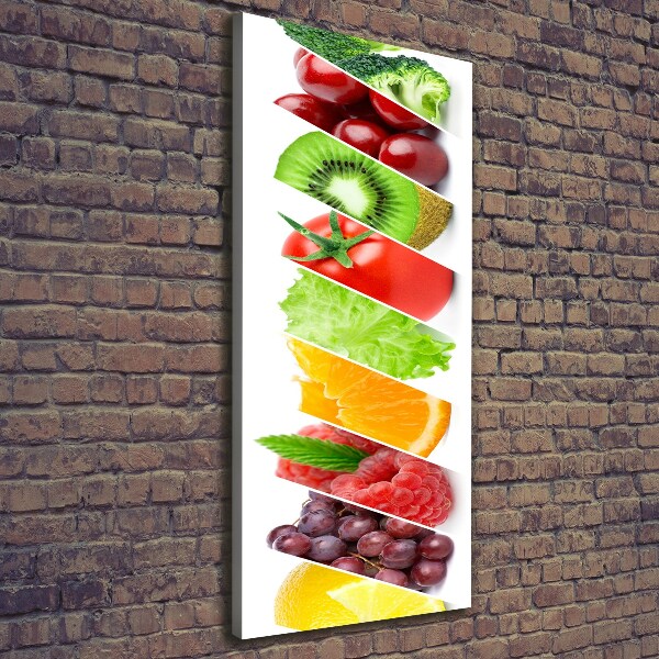 Wandbild vertikales Gemüse und Obst