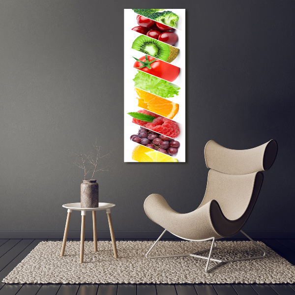 Wandbild vertikales Gemüse und Obst