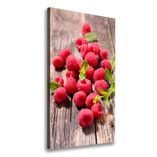 Foto leinwand vertikales Himbeeren