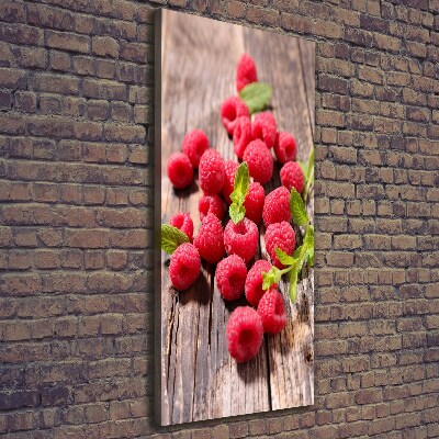 Foto leinwand vertikales Himbeeren