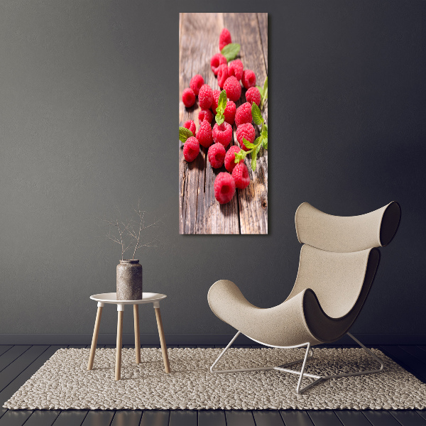 Foto leinwand vertikales Himbeeren
