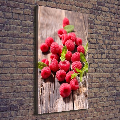Foto leinwand vertikales Himbeeren